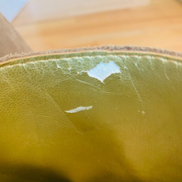 Ralph Lauren Motorcycle Boots Mid Calf Tan Suede Pull On Lug Soles - Picture 16 of 16